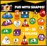 2D + 3D Shapes Clipart