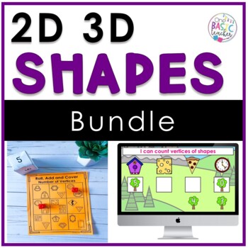 Preview of 2D 3D Shape Math Games Bundle