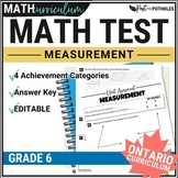 Measurement Test | Metric Conversions, Measuring Angles & 
