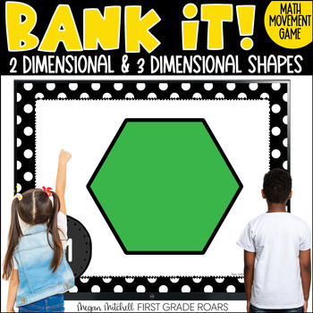 Preview of 2D & 3D Mixed Shape Identification Math Movement Projectable Game Bank It