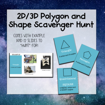 Preview of 2D/3D Polygon and Shape Scavenger Hunt
