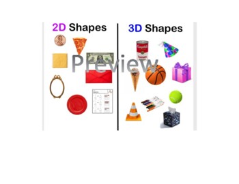 Preview of 2D 3D Realia Shape Sort