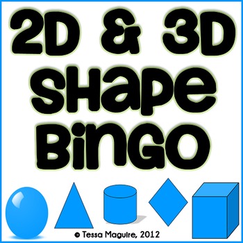 Preview of 2D & 3D Shape Bingo