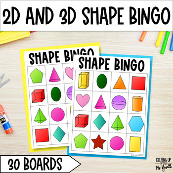 2d And 3d Shape Bingo By Keeping Up With Ms Kissell Tpt