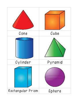 3D Shapes Flashcards 