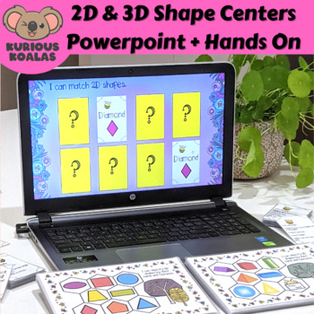 Preview of 2D & 3D Shapes Centers, Powerpoint and Hands On Activities