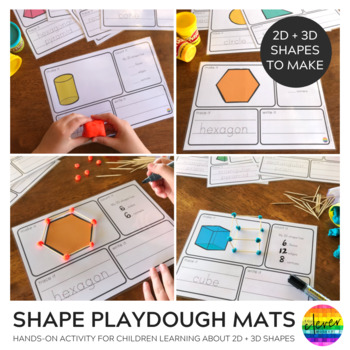 Learn Shapes with Playdough! {Shape Playdough Mats}