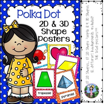 Preview of 2D & 3D Shape Posters (Polka Dots)