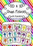 2D & 3D Shape Posters with features ~ rainbow borders