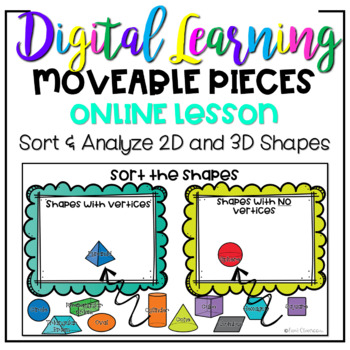 Preview of 2D & 3D Shape Sort -Digital Google Online Classroom+PowerPoint Distance learning