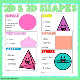 2D & 3D Shapes2D and 3D Shape Posters | Classroom Decor