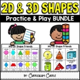 2D & 3D Shapes Activities BUNDLE {Practice and Play}