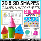 2D & 3D Shapes BUNDLE | Worksheets, Games, Crafts, Centers
