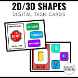 2D 3D Shapes Boom Cards | No Prep Math Center