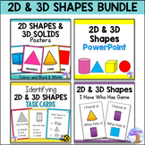 2D & 3D Shapes Bundle - Posters, Game, Task Cards, & PowerPoint