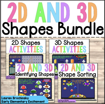 Preview of 2D Shapes & 3D Shapes Digital Activities BUNDLE