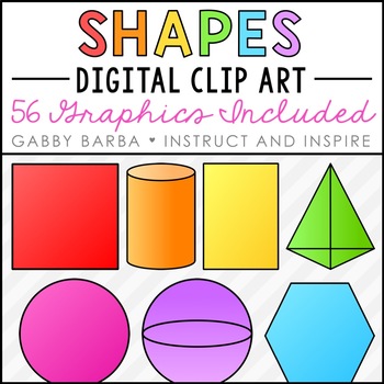 Preview of 2D & 3D Shapes Clip Art