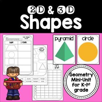 Preview of 2D & 3D Shapes {Geometry Activities & Centers for Kindergarten-1st Grade}