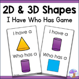 2D & 3D Shapes Game - I Have Who Has - Whole Class Activity