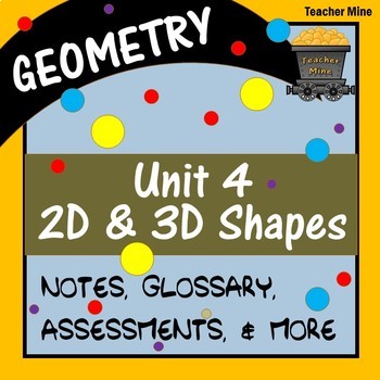 Preview of 2D & 3D Shapes: Perimeter, Area, & Volume (Geometry - Unit 4)