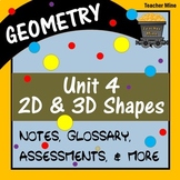 2D & 3D Shapes: Perimeter, Area, & Volume (Geometry - Unit 4)