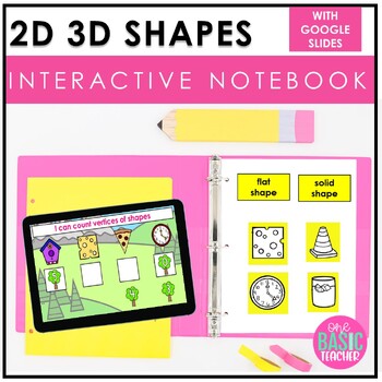 Preview of 2D 3D Shapes Interactive Notebooks (with Google Version)