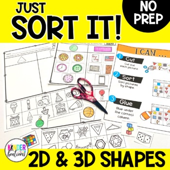 Preview of 2D & 3D Shapes Math Picture Sorts | Math Centers