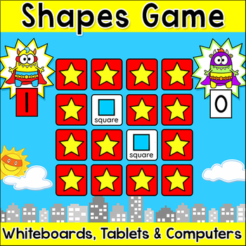 Preview of 2D & 3D Shapes Game - Memory Matching Activity