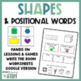 2D/3D Shapes & Positional Words {Digital & Print}: Lessons