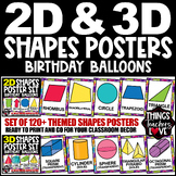 2D & 3D Shapes Posters for Math/Geometry - BIRTHDAY BALLOO