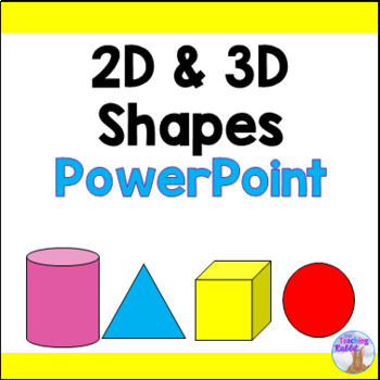 Preview of 2D & 3D Shapes PowerPoint Presentation - Geometry Introduction or Review