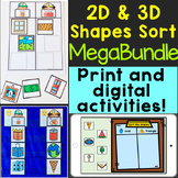 2D & 3D Shapes Sort Mega-Bundle (Print & Digital) Learning