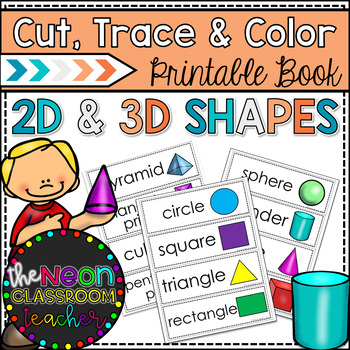 Preview of 2D and 3D Shapes Writing Center Vocabulary Word Cards
