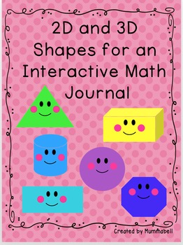 Preview of 2D & 3D Shapes for Interactive Math Journal