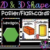 2D & 3D shape poster/flashcards (chant lyrics included)