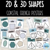 2D & 3D shapes posters: coastal (French)