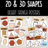 2D & 3D shapes posters: desert (French)