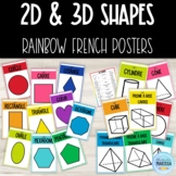 2D & 3D shapes posters: rainbow (French)