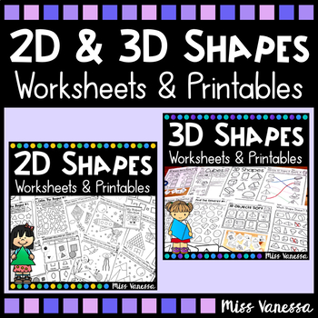 Preview of 2D And 3D Shapes Worksheets