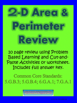 Preview of 2D Area & Perimeter Problem Based Learning Review