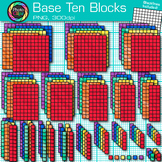 2D Base Ten Block Clipart: Flat Place Value Math Clip Art,