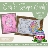 2D Easter Egg Shape Craft - Math Activity, Fine Motor, Cou