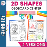 2D Geometric Shape Geoboard Center or Activity and Worksheets