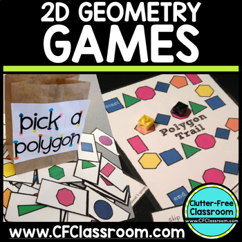 Preview of 2D Geometry 2 Game Packet: Common Core 3.G.1, 2.G.1, 1.G.1, 1.G.2 Shapes