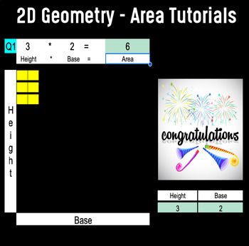 Preview of 2D Geometry Area Tutorials - Guided Area Practice