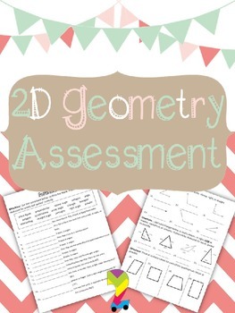 Preview of 2D Geometry Assessment and Study Guide