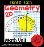 2D Geometry Unit, Constructing Shapes NO PREP