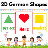 2D German Shape Flash Cards | 12 Shapes Flashcards for Kids