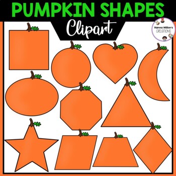 Preview of Pumpkin 2D Shapes Clipart