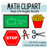 2D Real-Life Angles Clipart - 42 Colour and B&W PNG Images